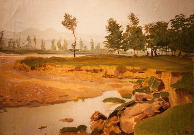 Lente landschap door Laszlo Mednyanszky